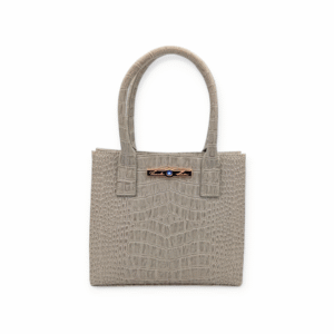 Angel Number ~ mini Tote in Cement with blue gem