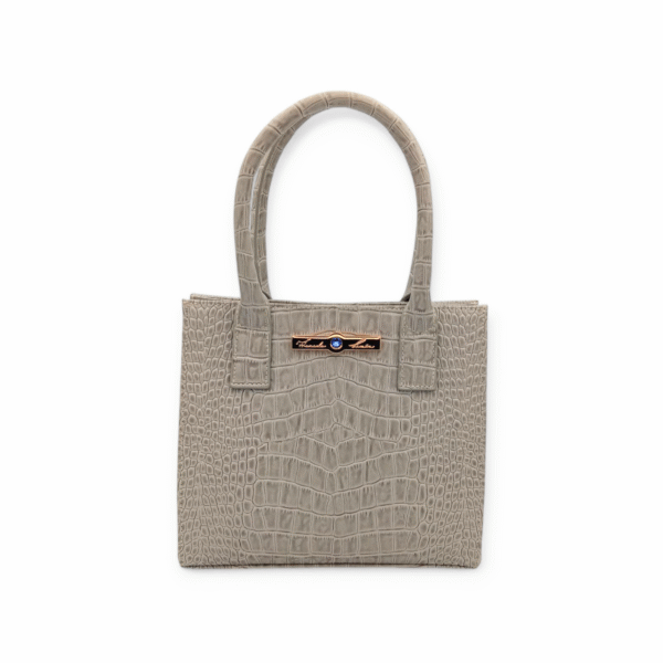 Angel Number ~ mini Tote in Cement with blue gem